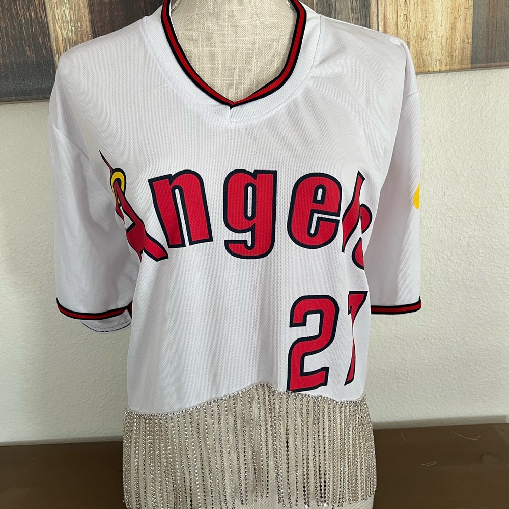 White Angels Fringe Jersey Top